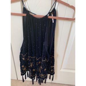 Free People Midnight Magic Embellished Tank
